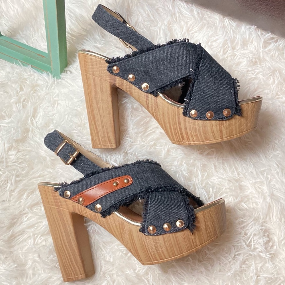 FINAL SALE | EXTREME Chunky platform Slingback Heels